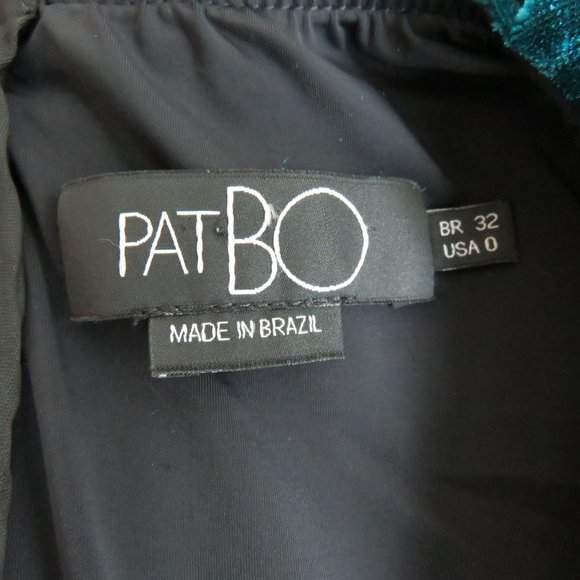 PATBO Velvet Ruched Mini Dress in Azure Blue - Size US 0 - Picture 15 of 15